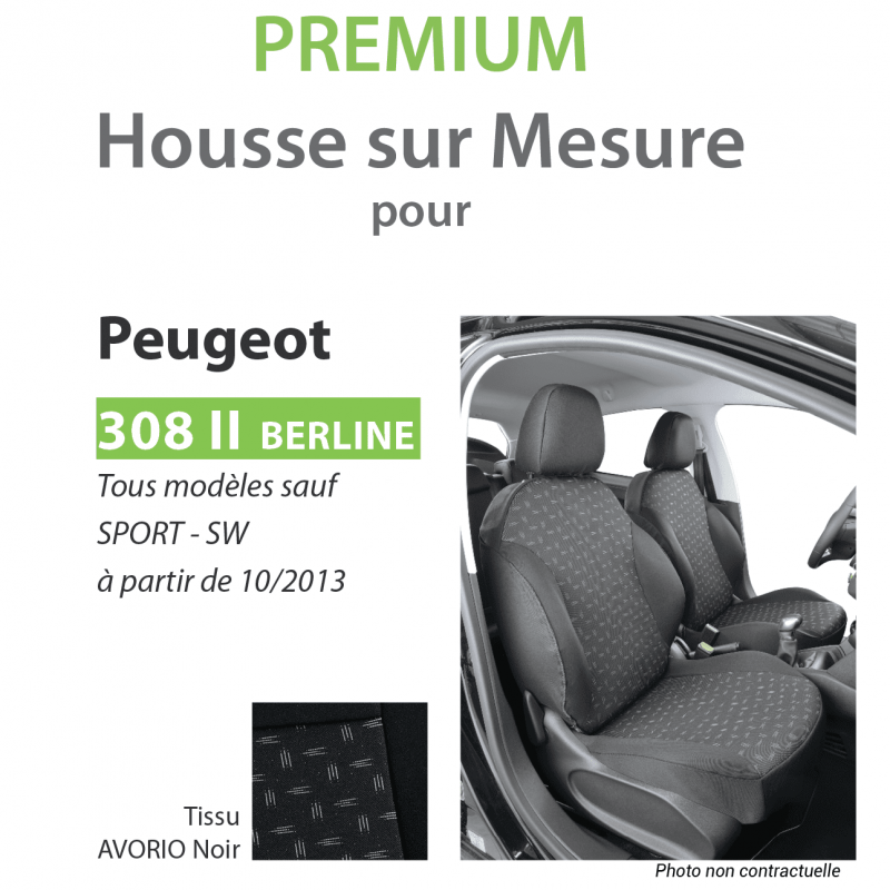 VEMMIO Housse de Siège Voiture,pour Peugeot 308 II 2013-2018 2019