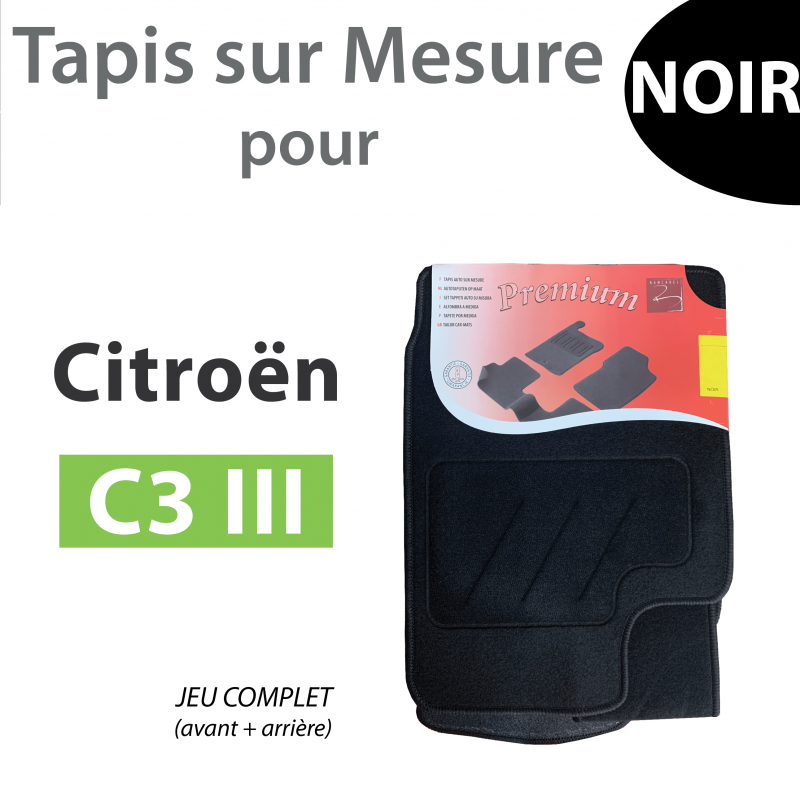 Tapis sur Mesure en Velour pour Citroen C3 II - DS3 2010>2016[100] -  Cdiscount Auto
