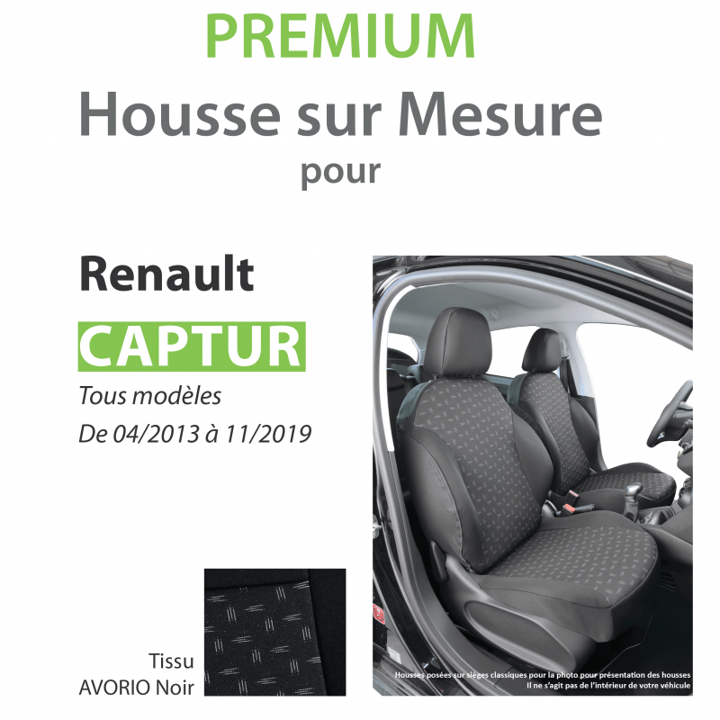 Housse sur-mesure pour Renault Captur dès 03/2013 - Feu Vert