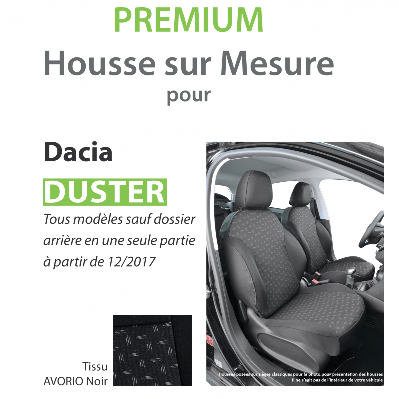 Housse SUR-MESURE intérieure Elegantex pour DACIA DUSTER 2010 > 2017 -  Housse carrosserie