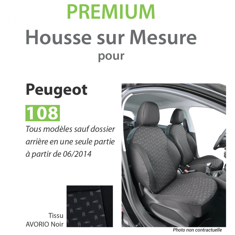 Demi housse de protection pour Peugeot 108 (2014- Aujourd'hui