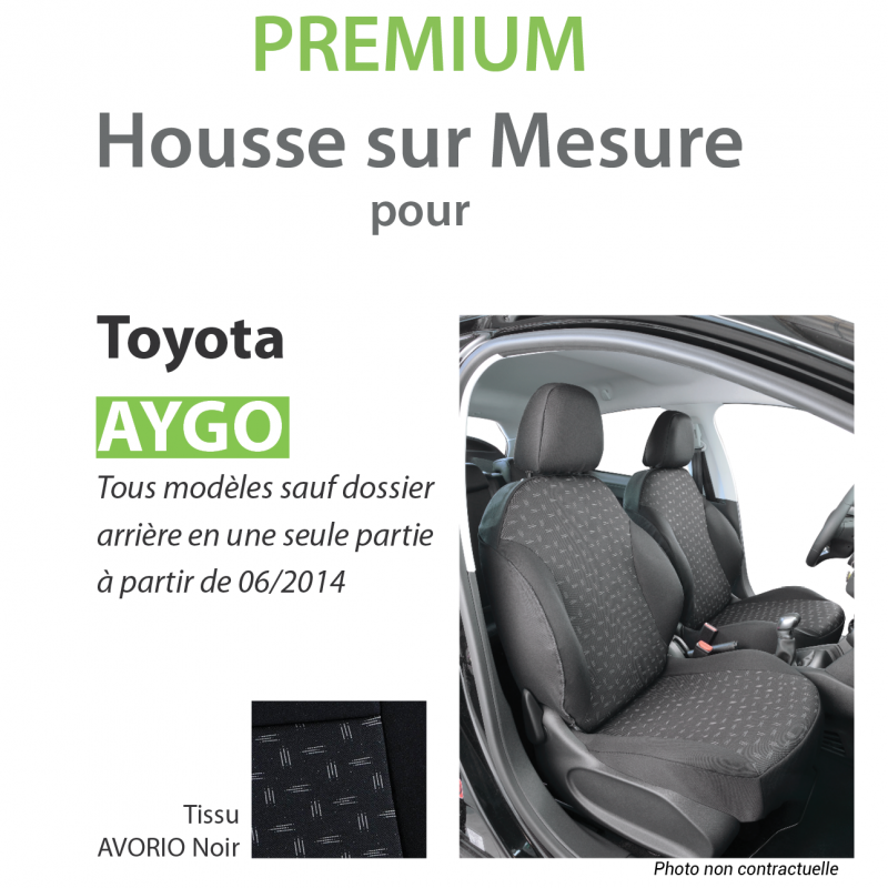 Bâche Toyota Aygo (2014 - Aujourd'hui ) semi sur mesure intérieure